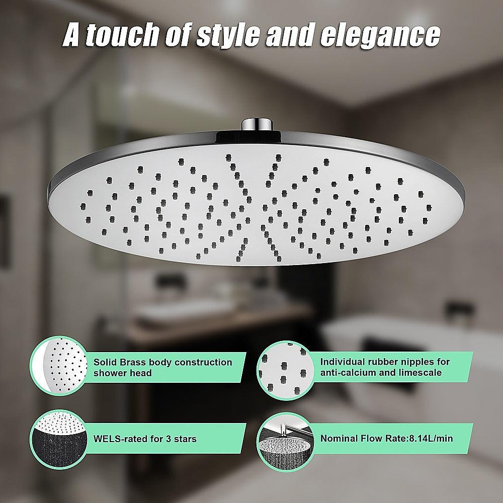 Buy 300mm Brass Shower Head Round Chrome Showerhead discounted | Products On Sale Australia