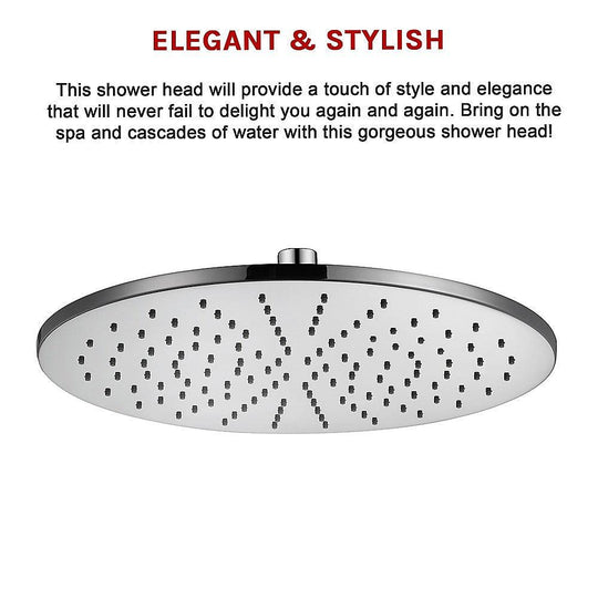 Buy 300mm Brass Shower Head Round Chrome Showerhead discounted | Products On Sale Australia