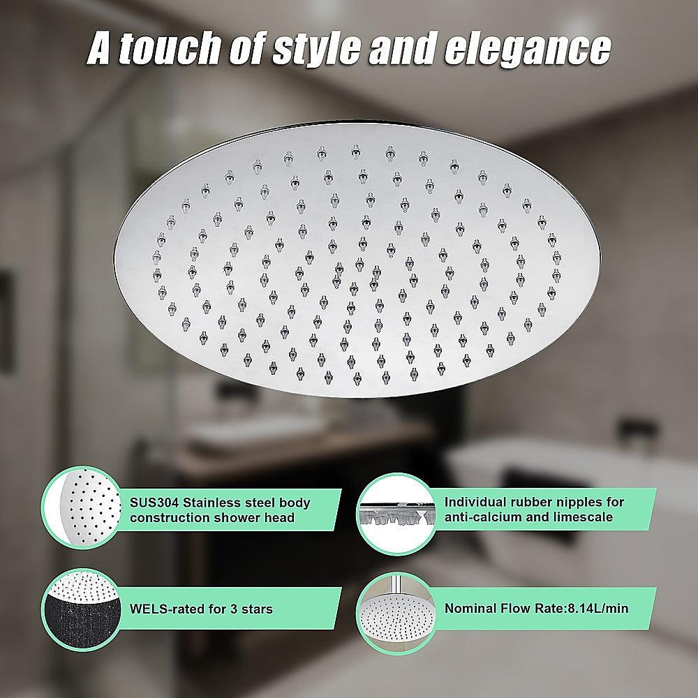 Buy 300mm Shower Head Round 304SS Chrome Showerhead discounted | Products On Sale Australia