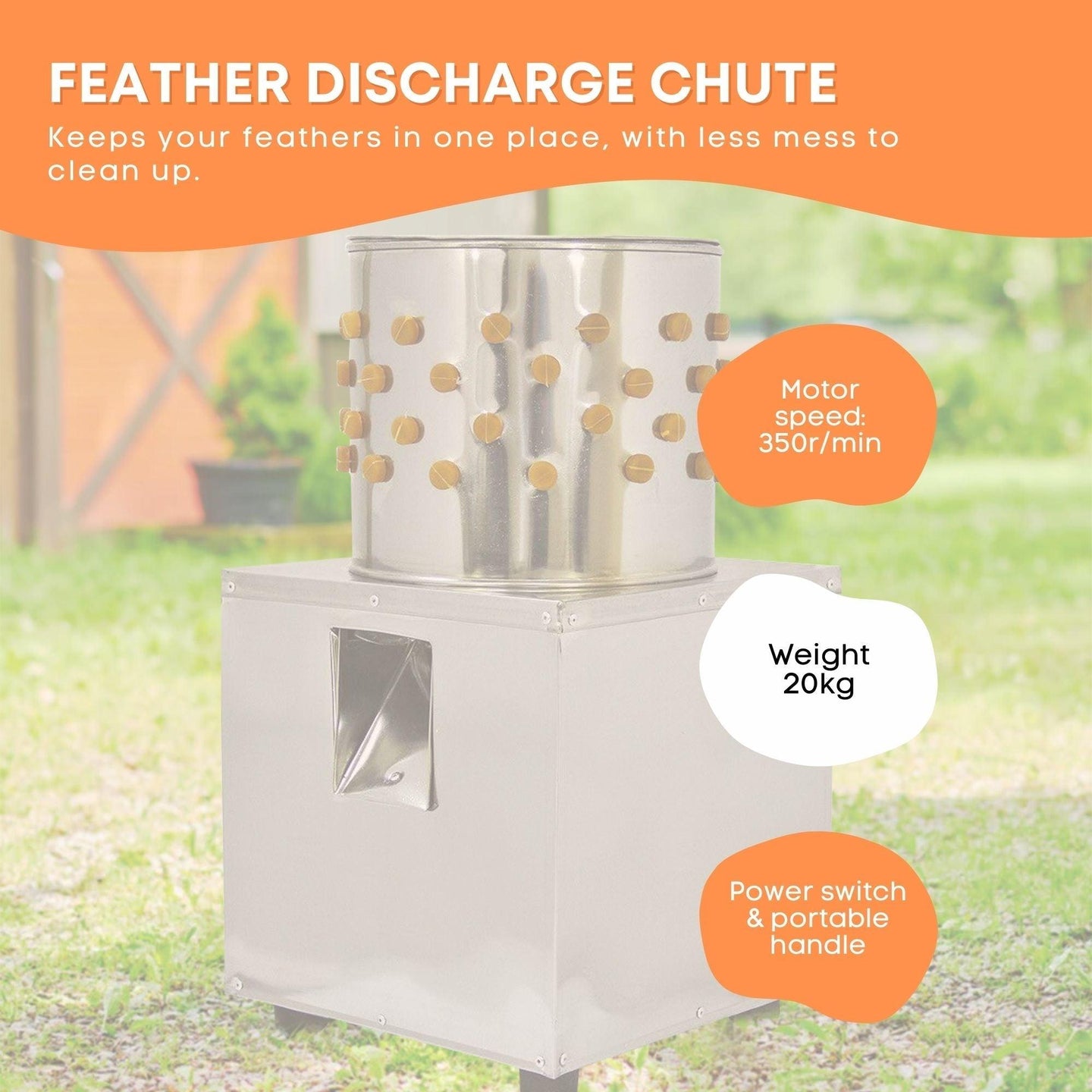 Buy 30cm Bird Feather Plucker Machine - Electric Automatic Quail Pigeon Defeathering discounted | Products On Sale Australia