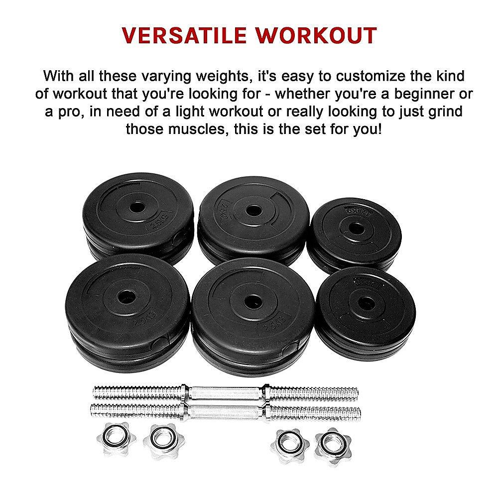 Buy 30KG Dumbbell Adjustable Weight Set discounted | Products On Sale Australia