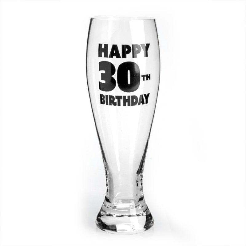 Buy 30th Birthday Pilsner Glass discounted | Products On Sale Australia