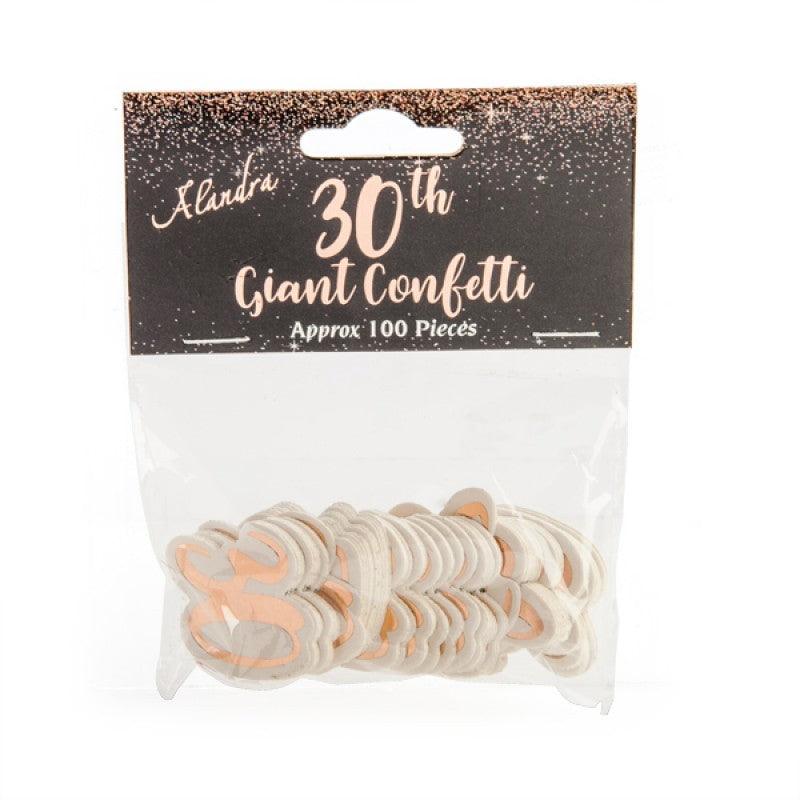 Buy 30th Rose Gold Giant Confetti (100 pcs) discounted | Products On Sale Australia