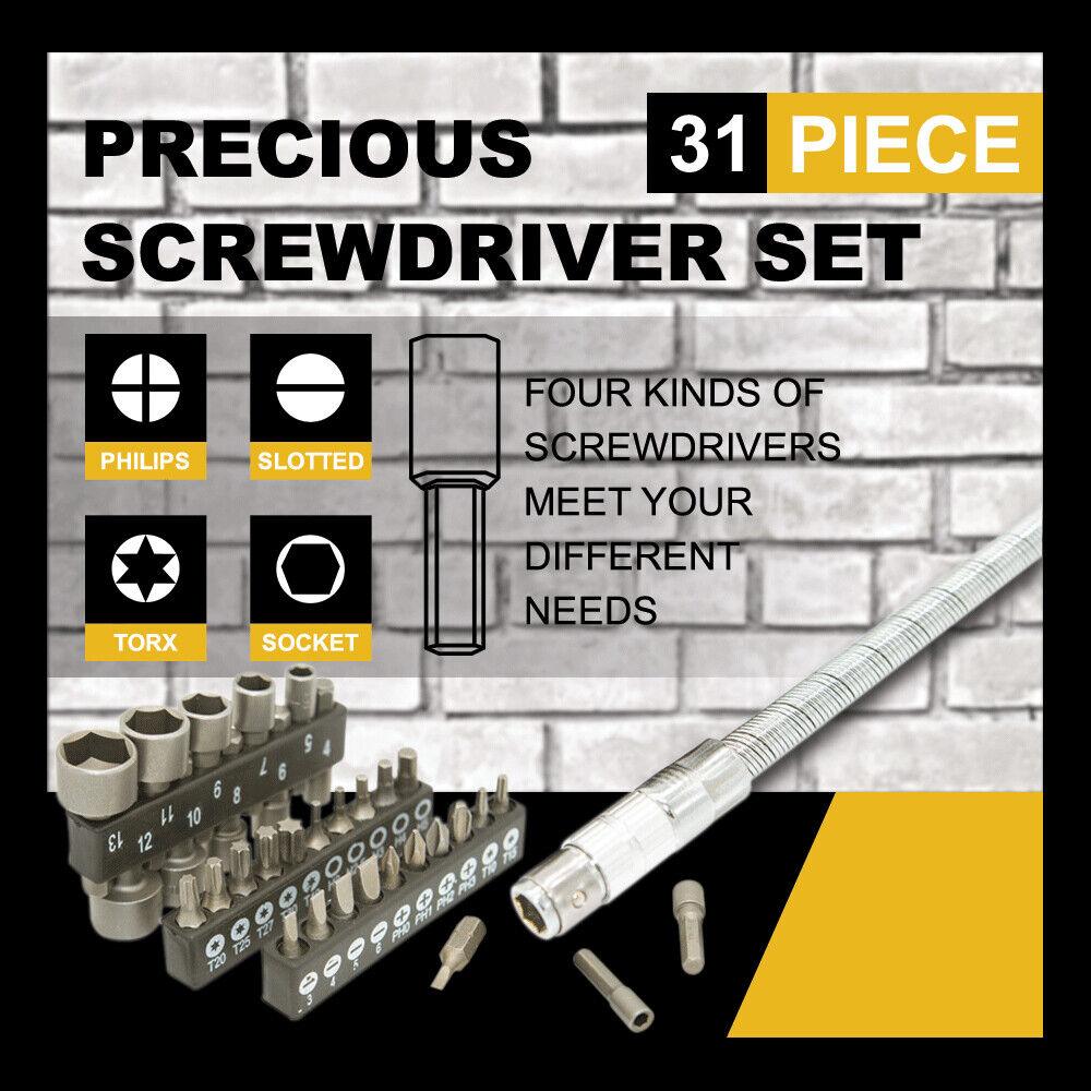 Buy 31Pc Precision Screwdriver Bits Set Nut Driver Setter Hex PC Key Phone Slot Tool discounted | Products On Sale Australia