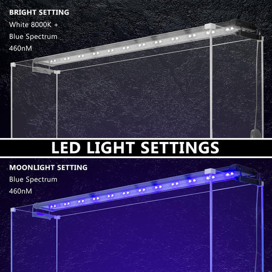 Buy 33W Aquarium Blue White LED Light for Tank 120-140cm discounted | Products On Sale Australia