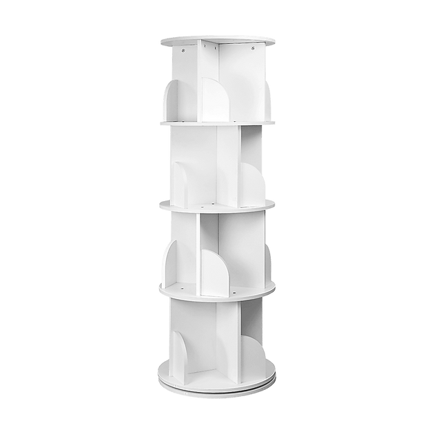 Buy 360-degree Rotating 4 Tier Display Shelf Bookcase Organiser discounted | Products On Sale Australia