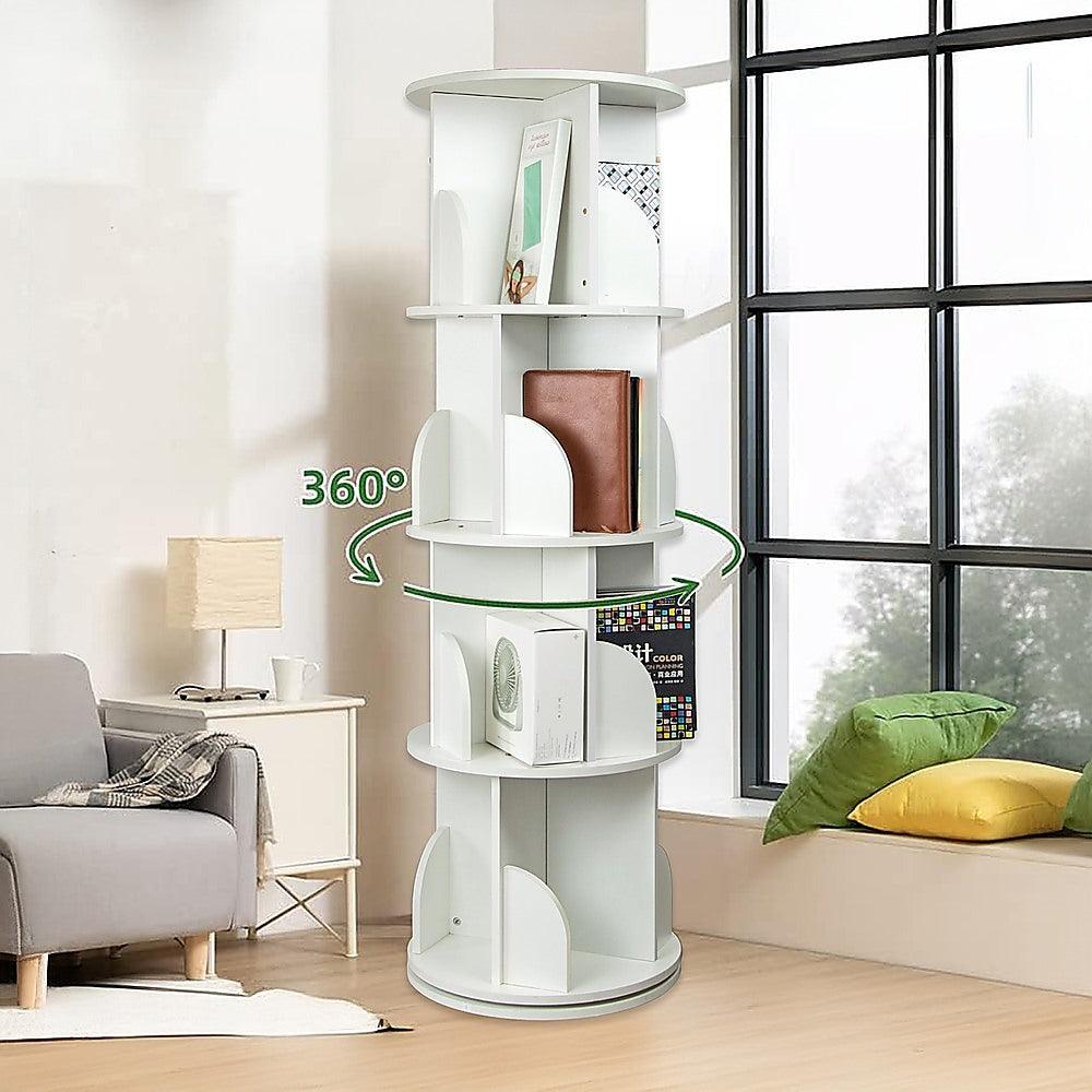 Buy 360-degree Rotating 4 Tier Display Shelf Bookcase Organiser discounted | Products On Sale Australia