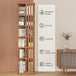 Buy 360 Rotating Bookshelf Bamboo Storage Display Rack Shelving in Dark Wood discounted | Products On Sale Australia