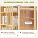 Buy 360 Rotating Bookshelf Bamboo Storage Display Rack Shelving in Wood discounted | Products On Sale Australia