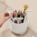 Buy 360° Rotating Makeup Brush Bucket Transparent Dust-proof Cosmetic Storage Box(White) discounted | Products On Sale Australia