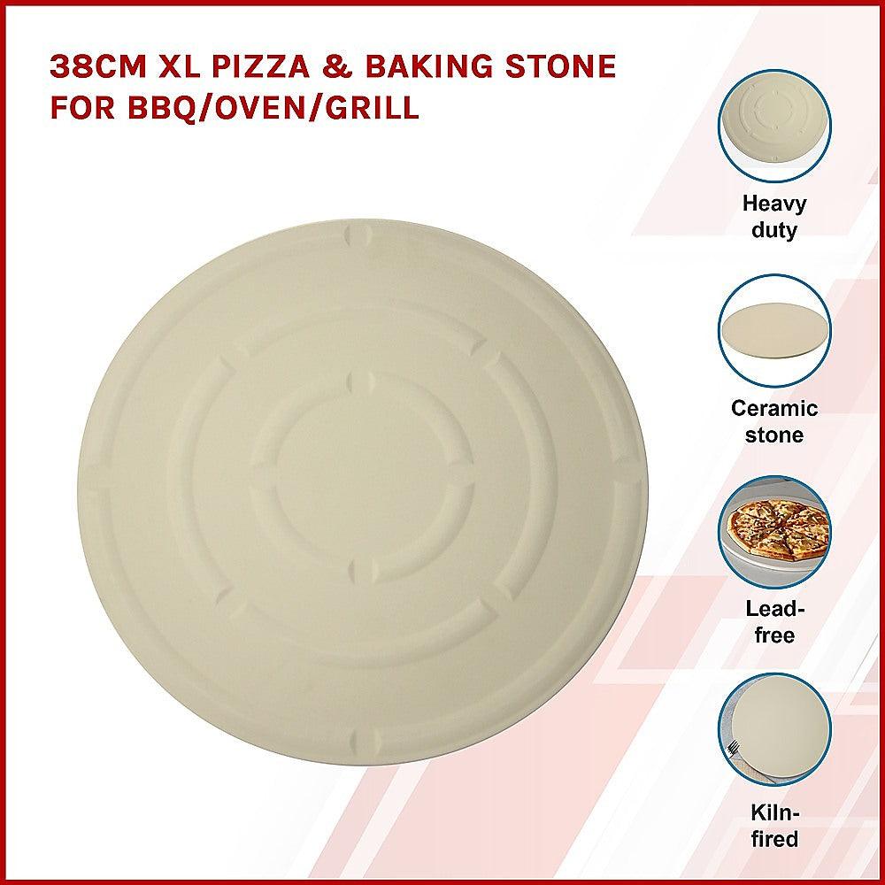 Buy 38cm XL Pizza & Baking Stone for BBQ/Oven/Grill discounted | Products On Sale Australia