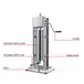 Buy 3L Manual Vertical Sausage Filler - Stainless Stuffer Meat Press Machine discounted | Products On Sale Australia