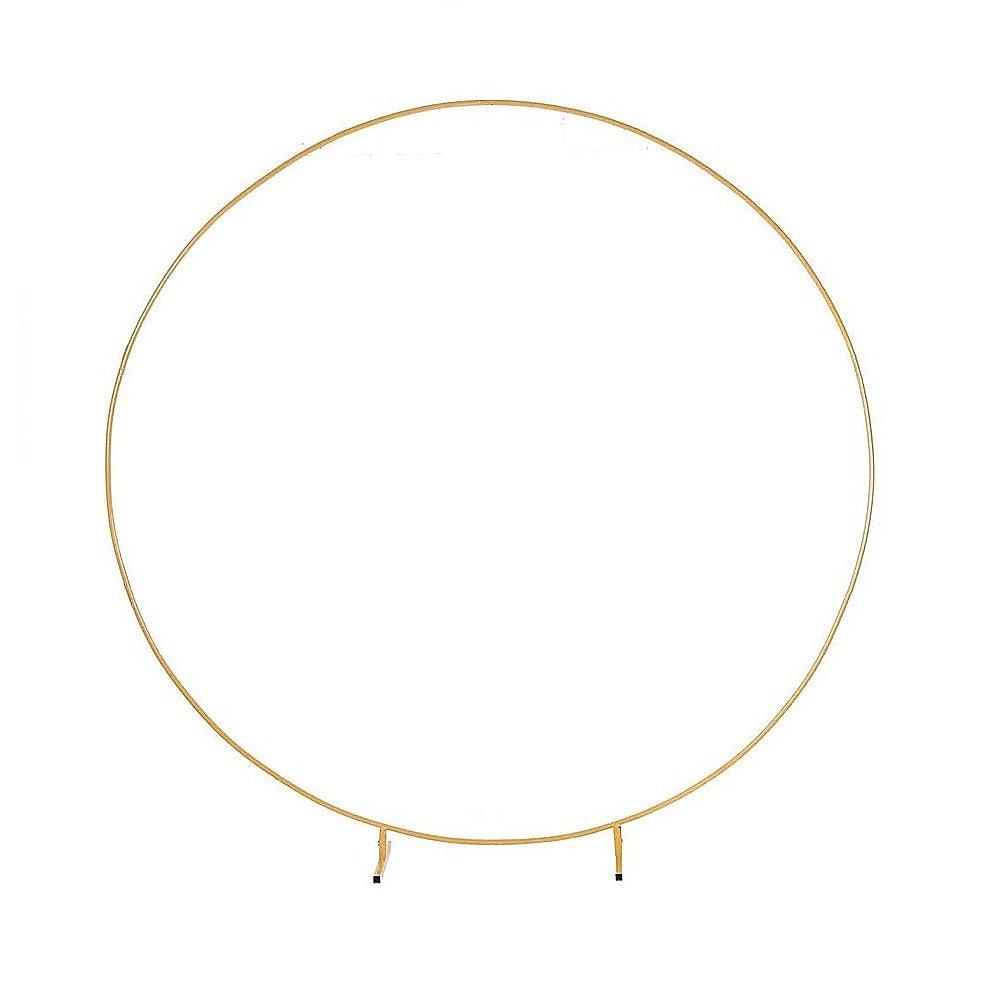 Buy 3M Gold Wedding Hoop Round Circle Arch Backdrop Flower Display Stand Frame Background discounted | Products On Sale Australia