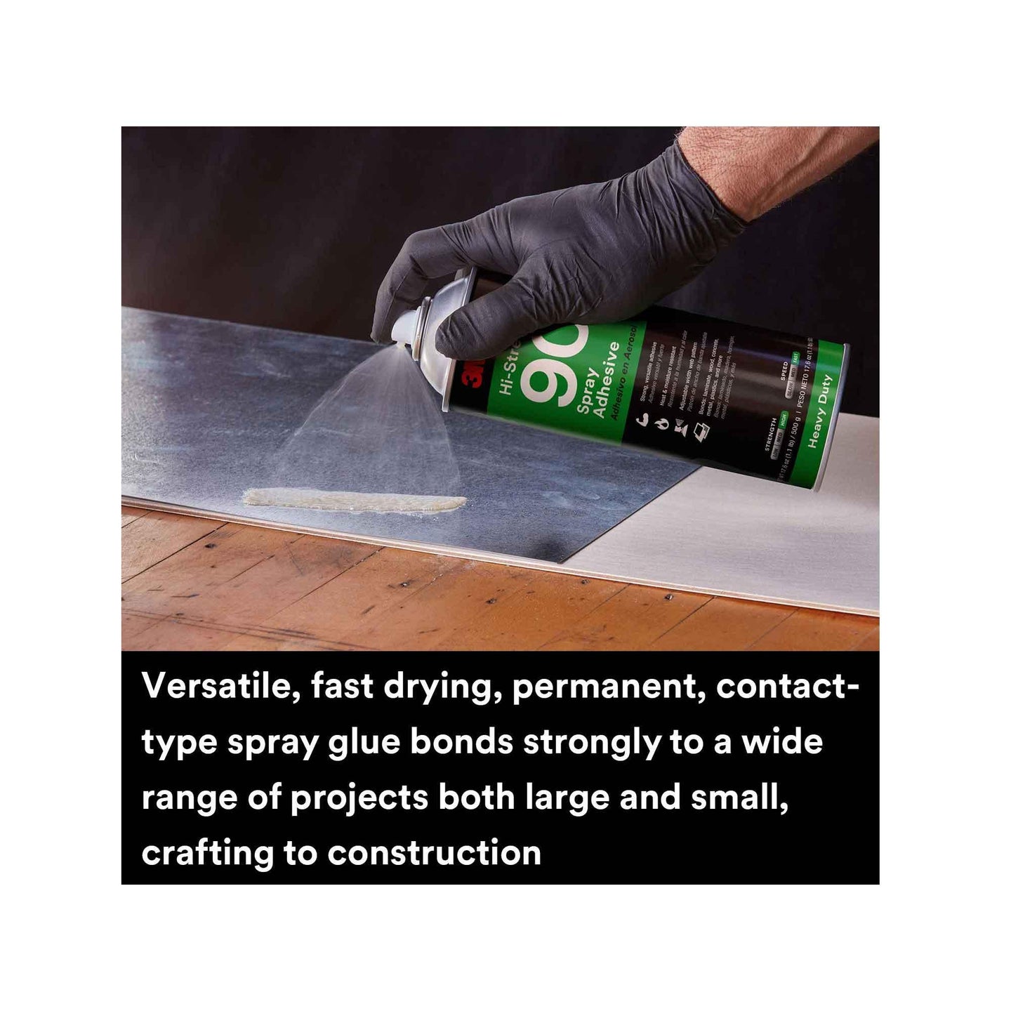 Buy 3M Hi Strength 90 Spray Adhesive 500g Strong Laminate Wood Concrete Metal Glue discounted | Products On Sale Australia