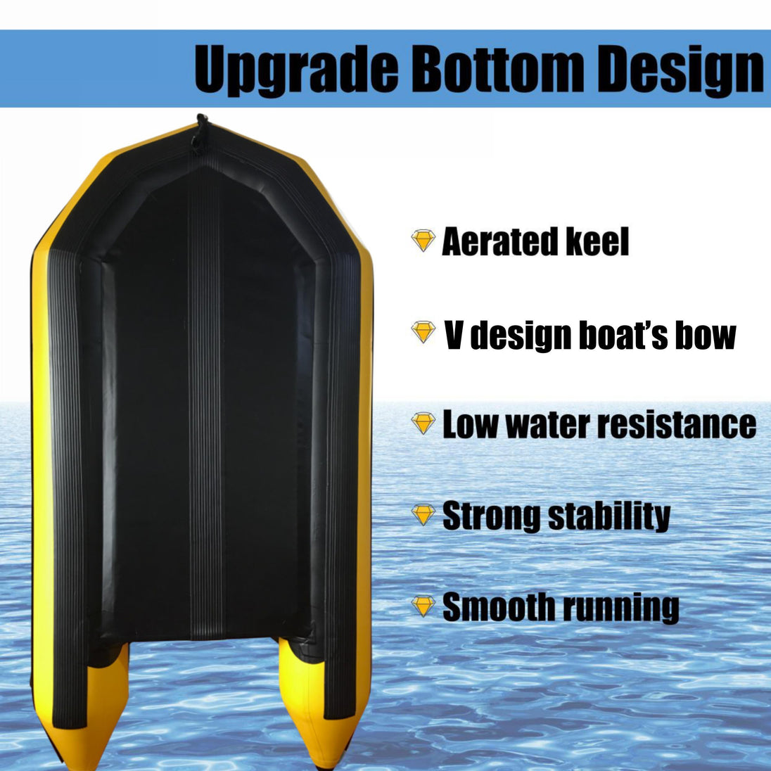 Buy 3m Inflatable Dinghy Boat Tender Pontoon Rescue- Yellow discounted | Products On Sale Australia