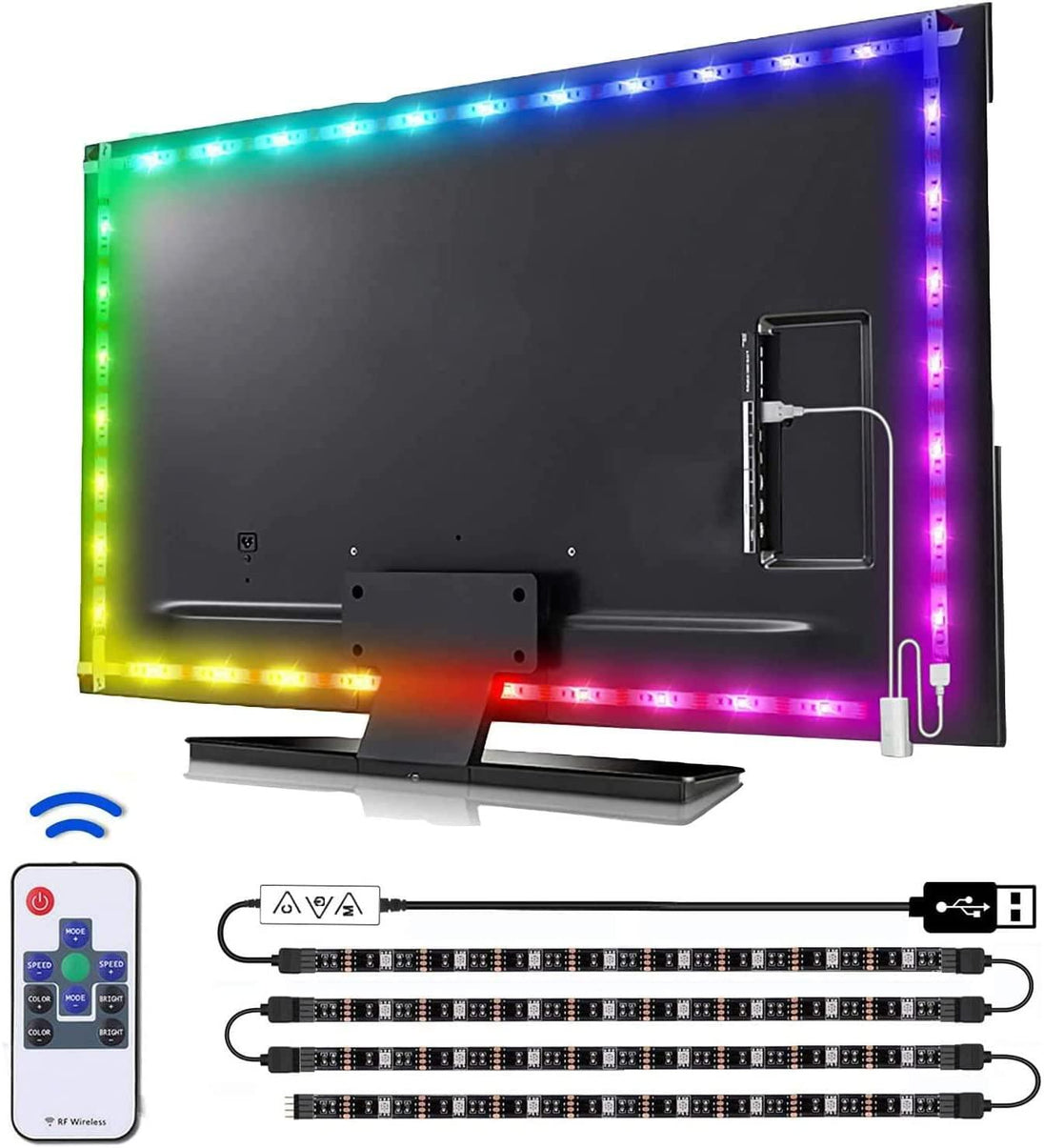 Buy 3M LED Strip Lights Rope Light for TV, Gaming and Computer (Lights Strip App with Remote Control) discounted | Products On Sale Australia