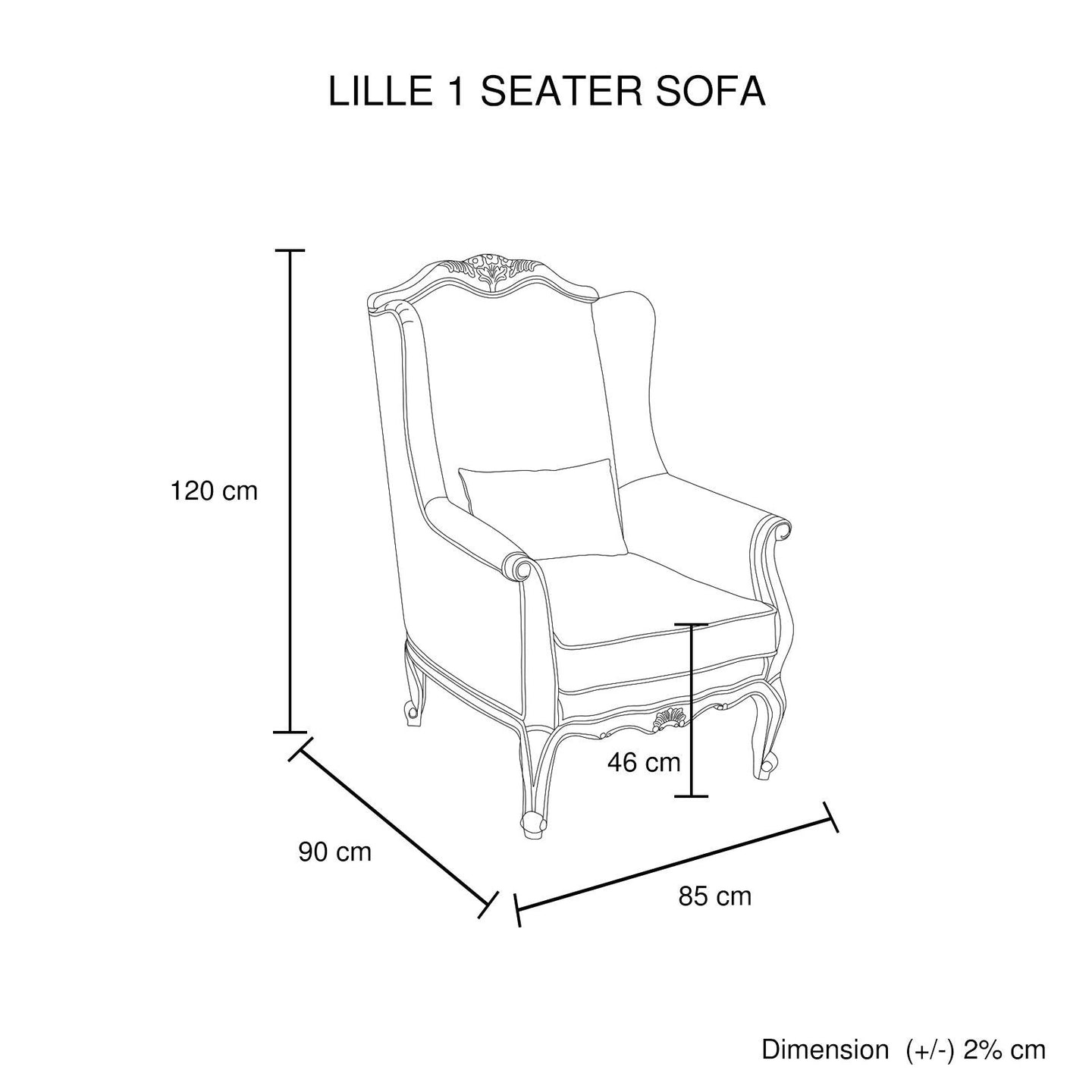 Buy 3S+2S+1X Wing Chair Oak Wood White Washed Finish Rolled Armrest Linen Sofa Fabric discounted | Products On Sale Australia