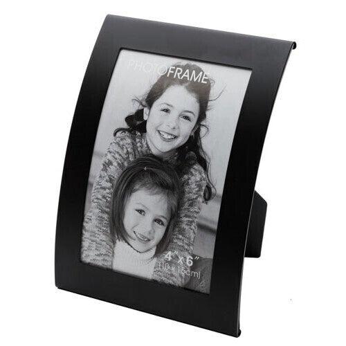 Buy 3x Curve Picture Photo Frame Curved Aluminium Portrait 10cm x 15cm (4"x6") - Black discounted | Products On Sale Australia