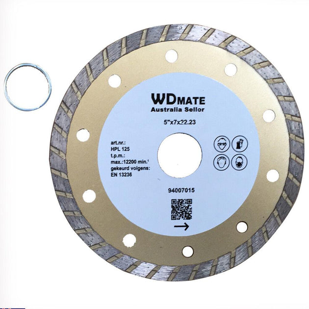 Buy 3x Diamond Cutting Disc 125mm 5" Dry Wet Turbo Saw Blade 22/20mm Marble Granite discounted | Products On Sale Australia