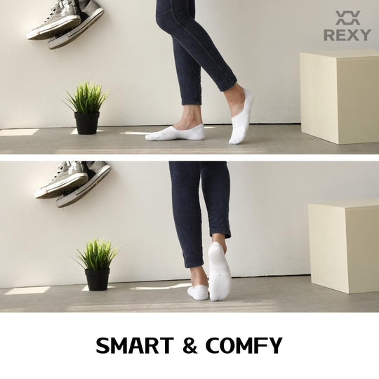 Buy 3X Rexy Cushion No Show Ankle Socks Small Non-Slip Breathable WHITE discounted | Products On Sale Australia