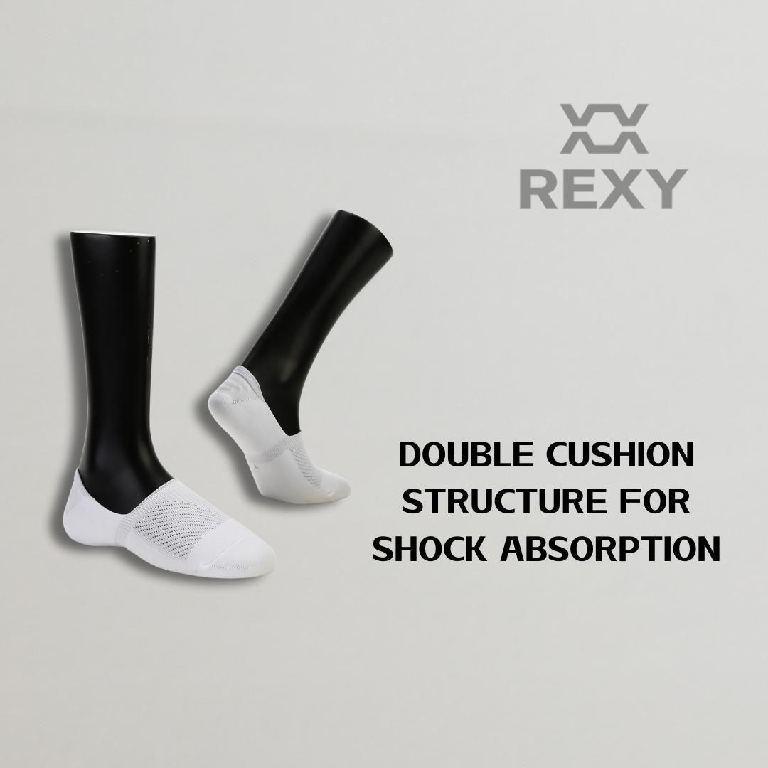 Buy 3X Rexy Cushion No Show Ankle Socks Small Non-Slip Breathable WHITE discounted | Products On Sale Australia