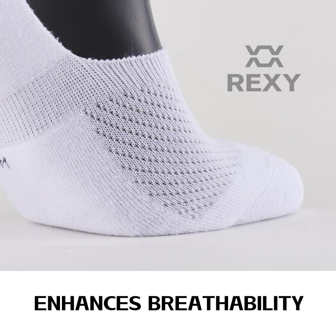 Buy 3X Rexy Cushion No Show Ankle Socks Small Non-Slip Breathable WHITE discounted | Products On Sale Australia