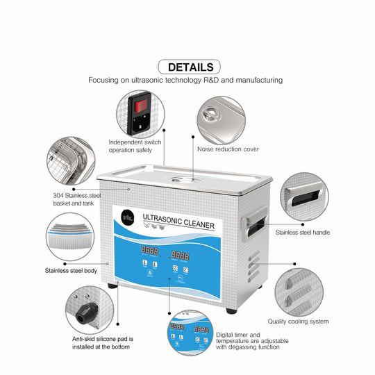 Buy 4.5L Digital Ultrasonic Cleaner - Ultra Sonic Bath Jewellery Cleaning discounted | Products On Sale Australia