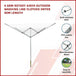 Buy 4 Arm Rotary Airer Outdoor Washing Line Clothes Dryer 50m Length discounted | Products On Sale Australia