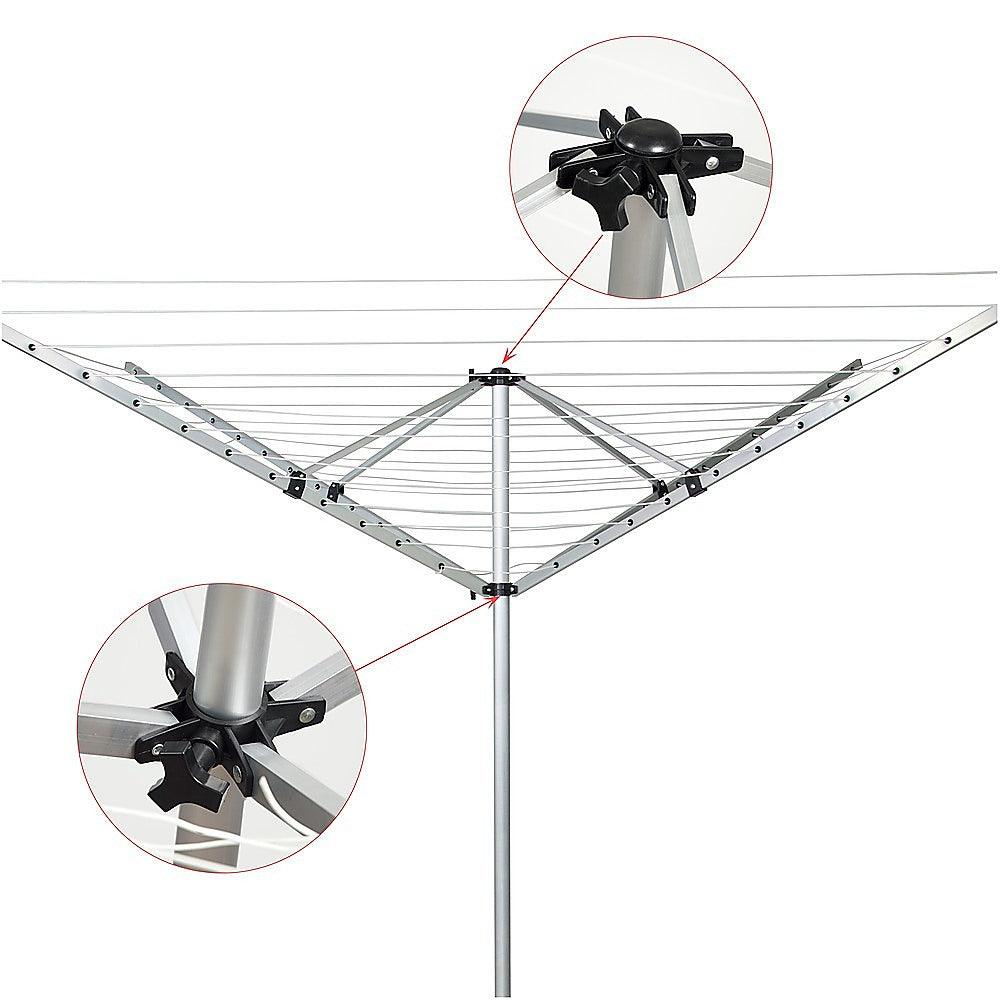 Buy 4 Arm Rotary Airer Outdoor Washing Line Clothes Dryer 50m Length discounted | Products On Sale Australia