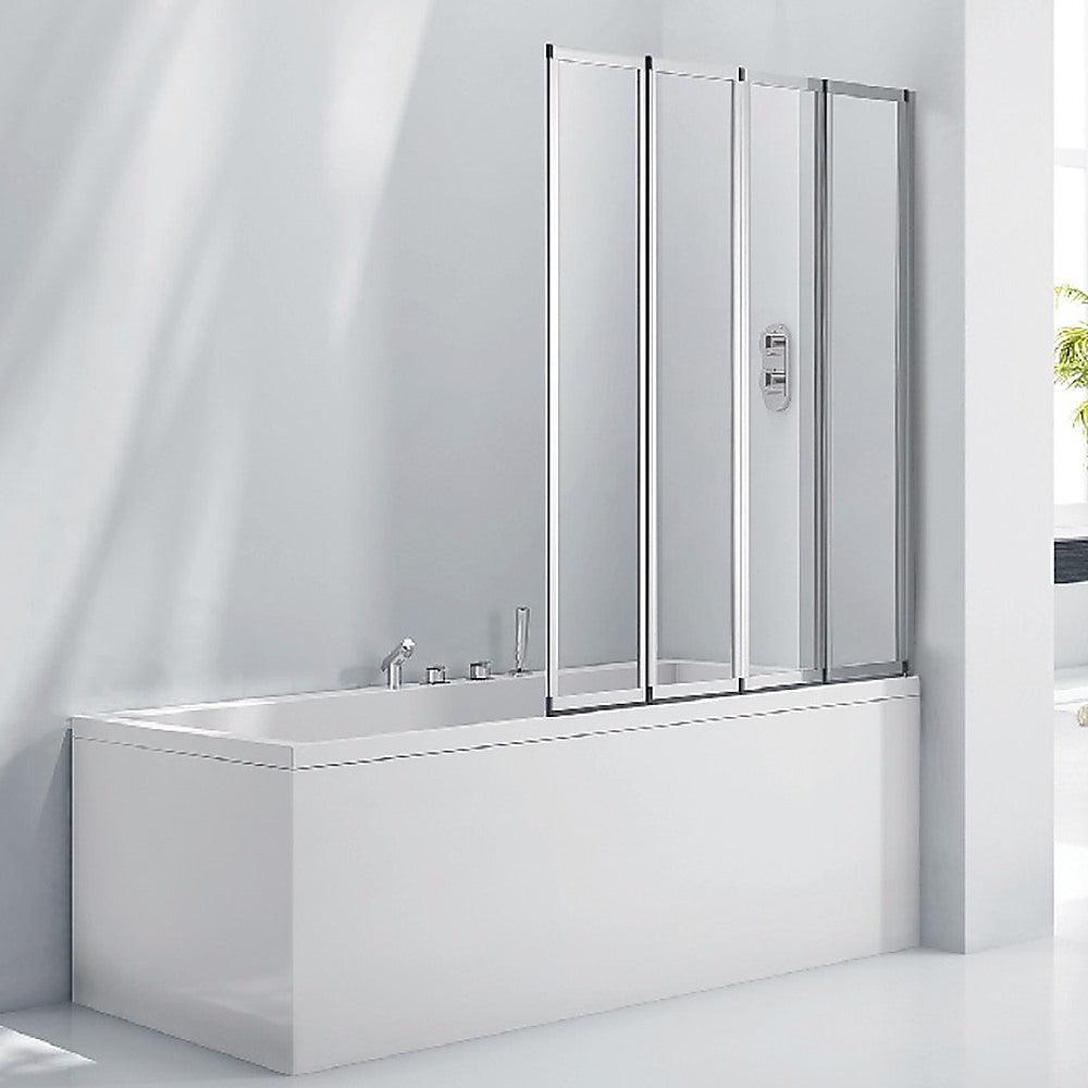 Buy 4 Fold Chrome Folding Bath Shower Screen Door Panel 1000 x 1400mm discounted | Products On Sale Australia