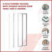 Buy 4 Fold Chrome Folding Bath Shower Screen Door Panel 1000 x 1400mm discounted | Products On Sale Australia