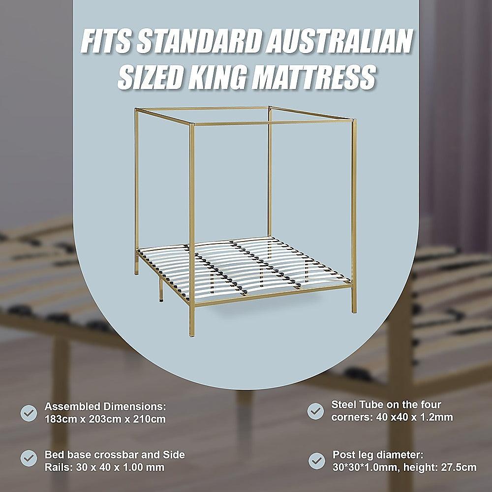 Buy 4 Four Poster King Bed Frame discounted | Products On Sale Australia