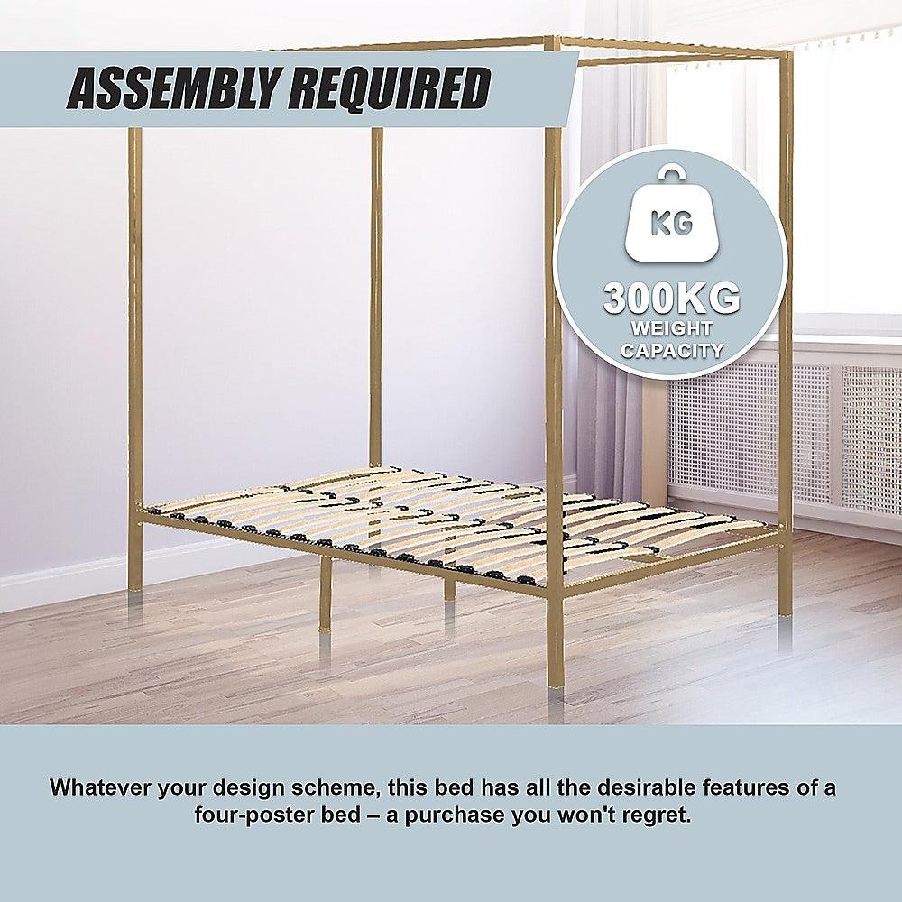 Buy 4 Four Poster Queen Bed Frame discounted | Products On Sale Australia