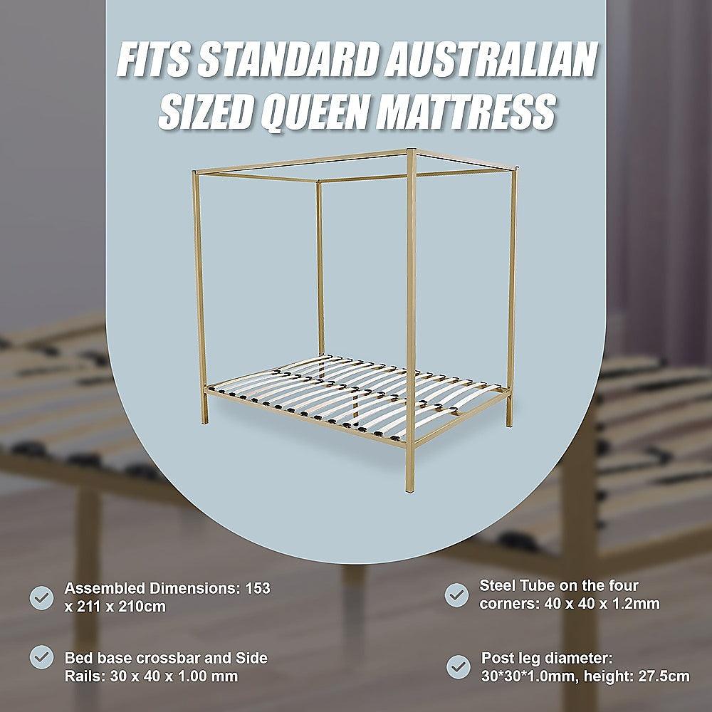 Buy 4 Four Poster Queen Bed Frame discounted | Products On Sale Australia