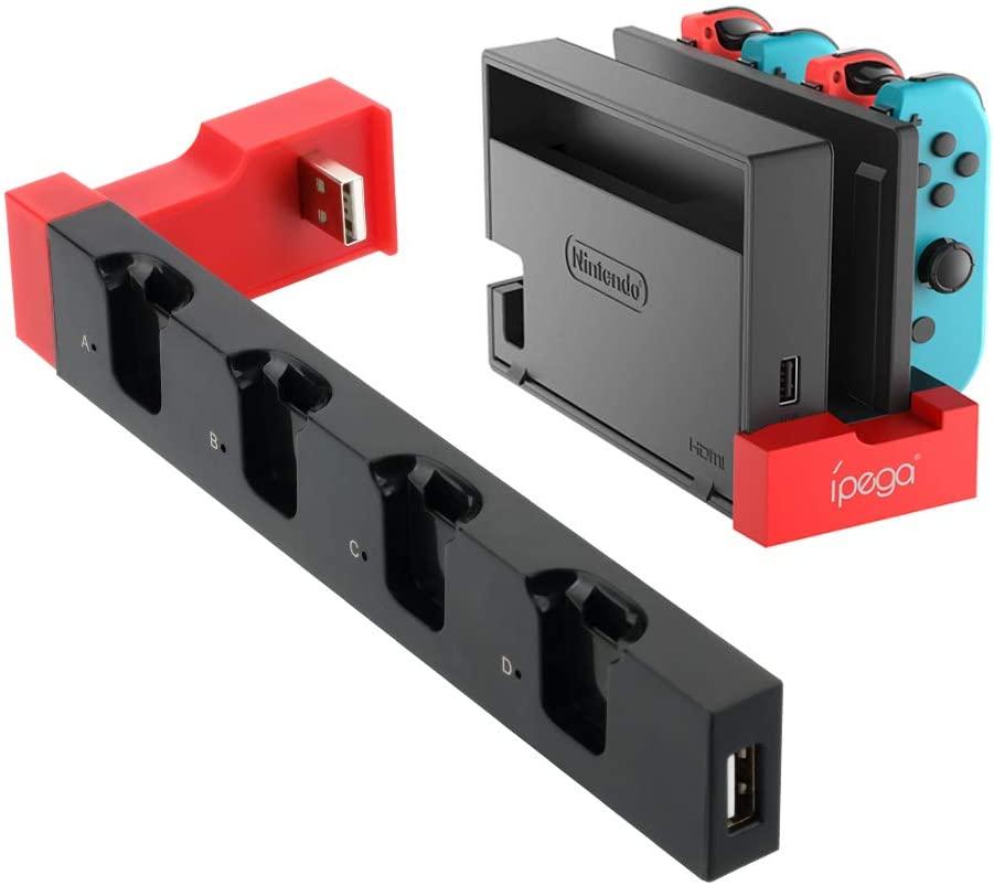 Buy 4 in1 Charger Station Stand for Nintendo Switch Joy-con with LED Indication discounted | Products On Sale Australia