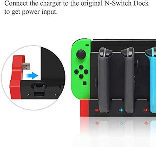 Buy 4 in1 Charger Station Stand for Nintendo Switch Joy-con with LED Indication discounted | Products On Sale Australia