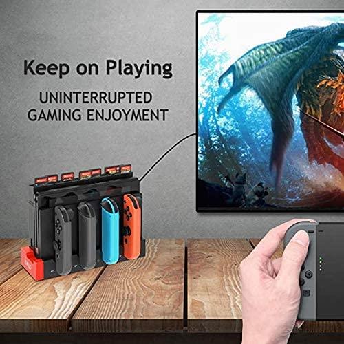 Buy 4 in1 Charger Station Stand for Nintendo Switch Joy-con with LED Indication discounted | Products On Sale Australia