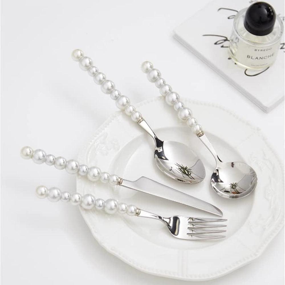 Buy 4 Piece Stainless Steel Pearl Handle Flatware Cutlery Set Come with Giftbox discounted | Products On Sale Australia