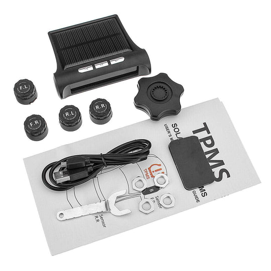 Buy 4 Sensor Solar Wireless TPMS Car Tire Tyre Pressure System Monitoring External discounted | Products On Sale Australia