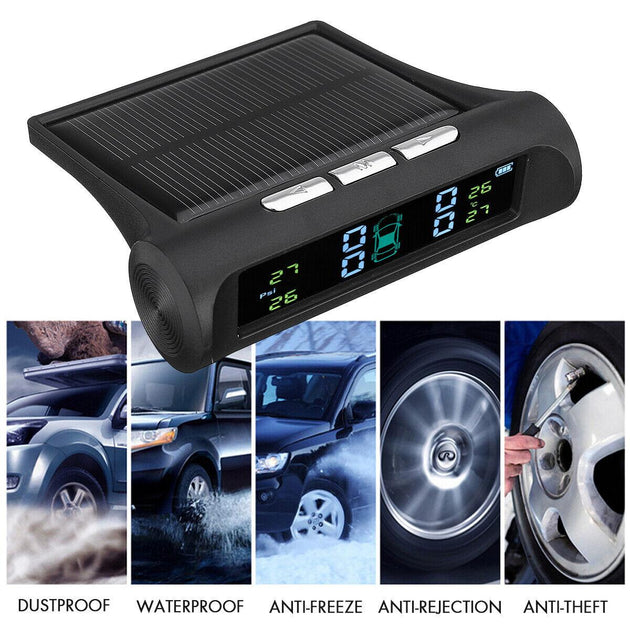 4 Sensor Solar Wireless TPMS Car Tire Tyre Pressure System Monitoring External Products On Sale Australia | Auto Accessories > Tools Category
