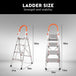 Buy 4 Step Ladder Multi-Purpose Folding Aluminium Non Slip Platform Household discounted | Products On Sale Australia