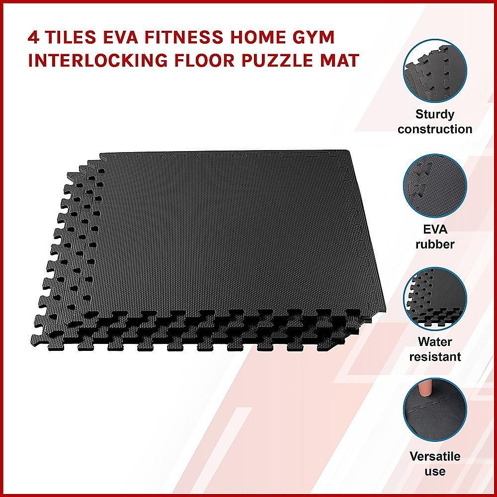 Buy 4 Tiles EVA Fitness Home Gym Interlocking Floor Puzzle Mat discounted | Products On Sale Australia