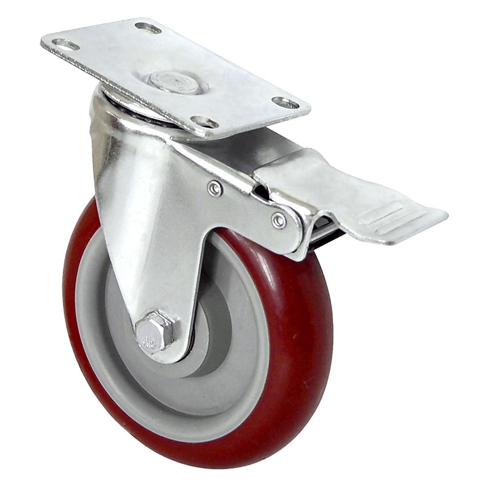 Buy 4 X 5" Heavy Duty 400kg Swivel Castor Wheels Trolley Furniture Caster All Brake discounted | Products On Sale Australia