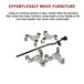 Buy 4 X All-purpose Dolly Metal Heavy Duty Furniture Mover Slider Set discounted | Products On Sale Australia