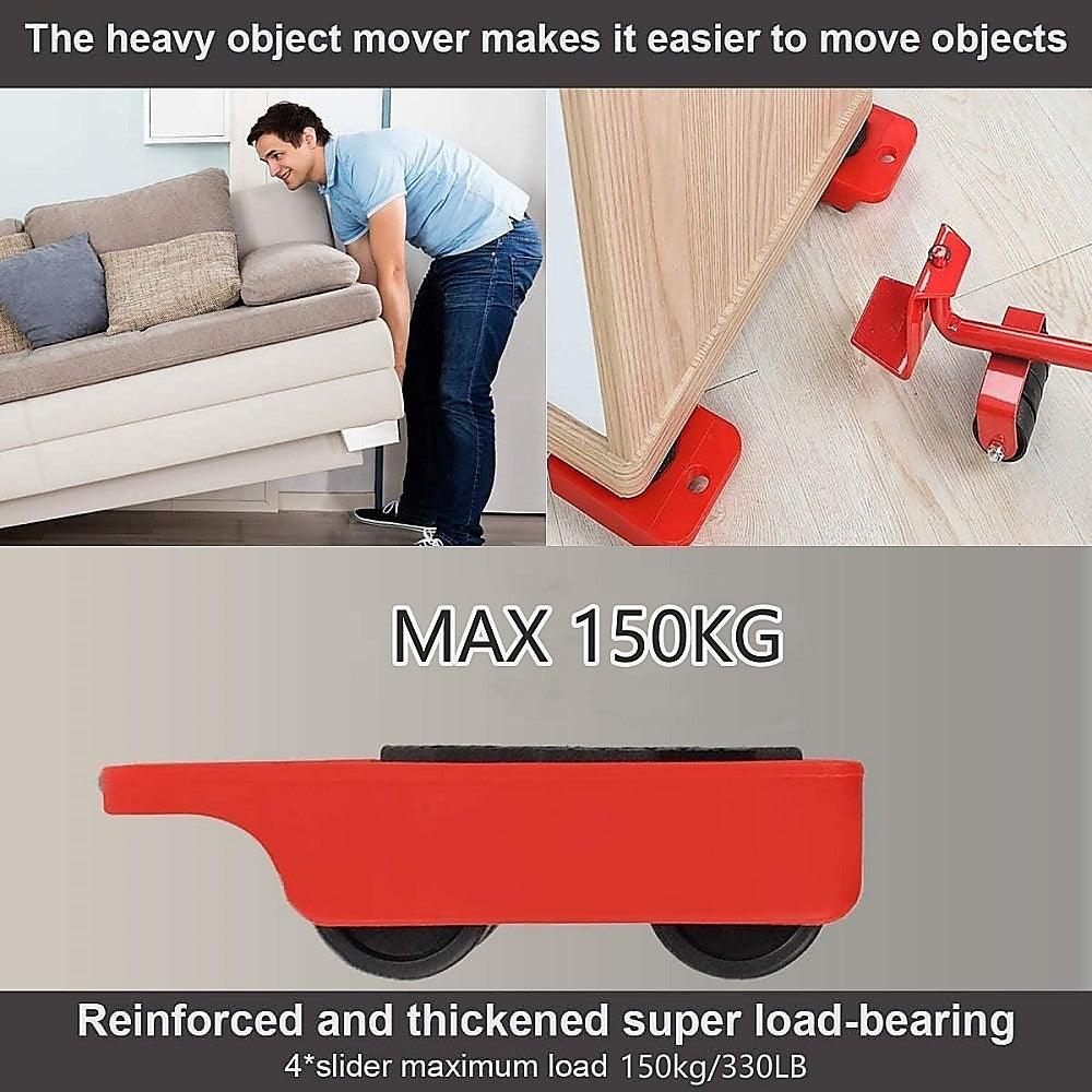 Buy 4 X All-purpose Dolly Plastic Heavy Duty Furniture Mover Slider Set discounted | Products On Sale Australia