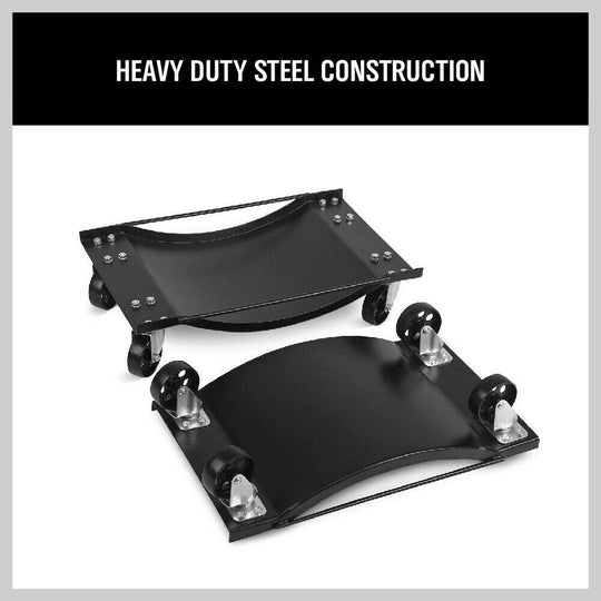 Buy 4 x Heavy Duty Wheel Dolly 450 kg 1000 lb Car Vehicle Positioning Jack Platform discounted | Products On Sale Australia