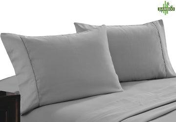 Buy 400 thread count bamboo cotton twin pack pillowcase silver discounted | Products On Sale Australia