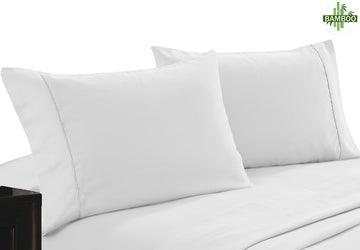 Buy 400 thread count bamboo cotton twin pack pillowcase white discounted | Products On Sale Australia