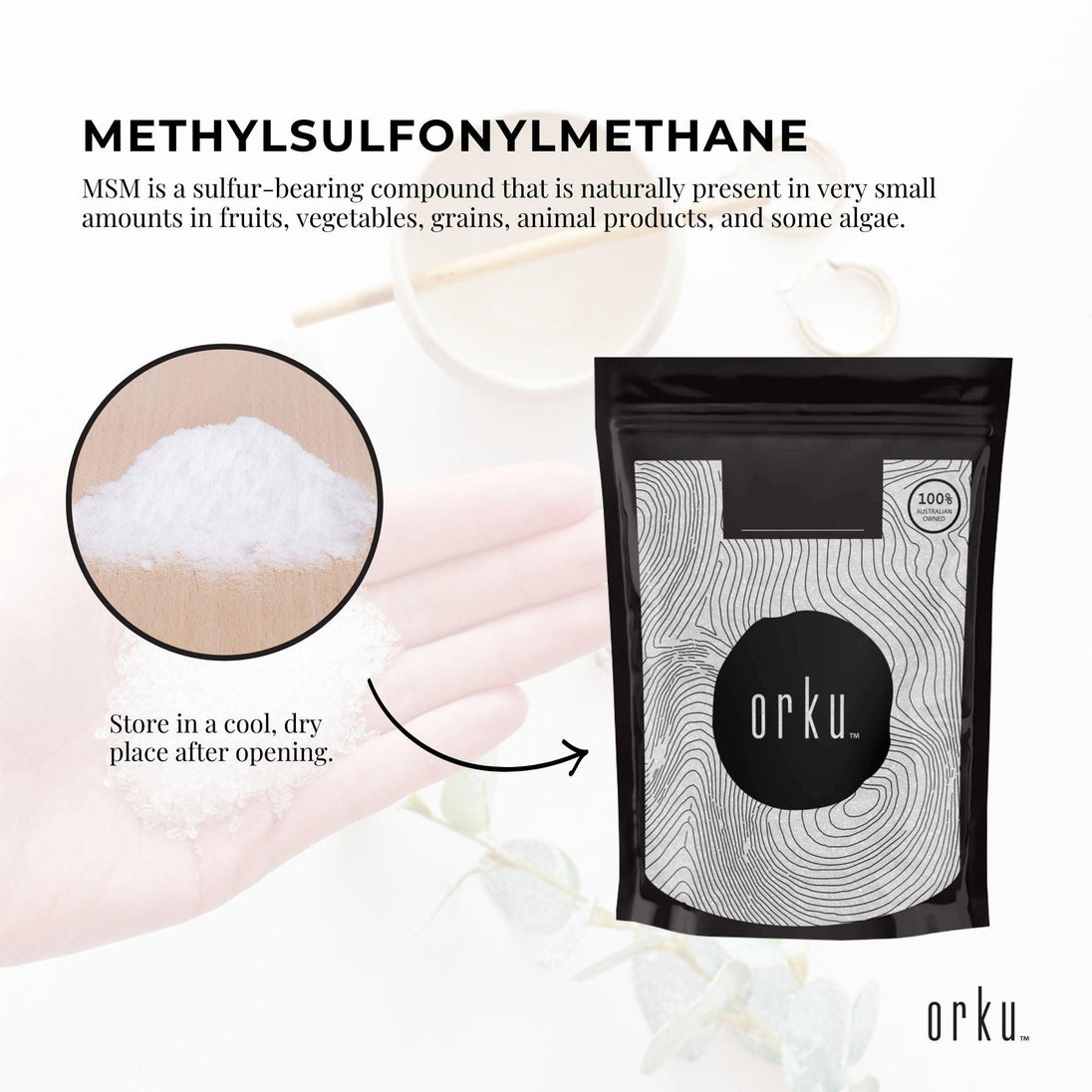 Buy 400g MSM Powder or Crystals Tub - 99% Pure Methylsulfonylmethane Dimethyl Sulfone discounted | Products On Sale Australia