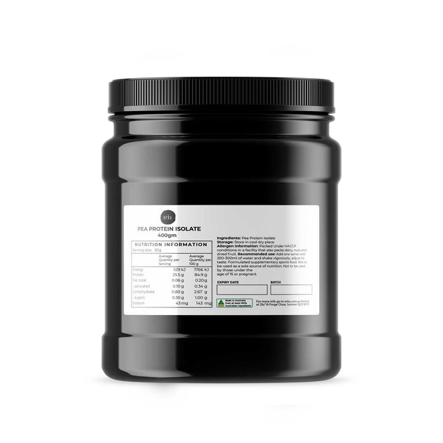 Buy 400g Pea Protein Powder Isolate - Plant Vegan Vegetarian Shake Supplement Jar discounted | Products On Sale Australia